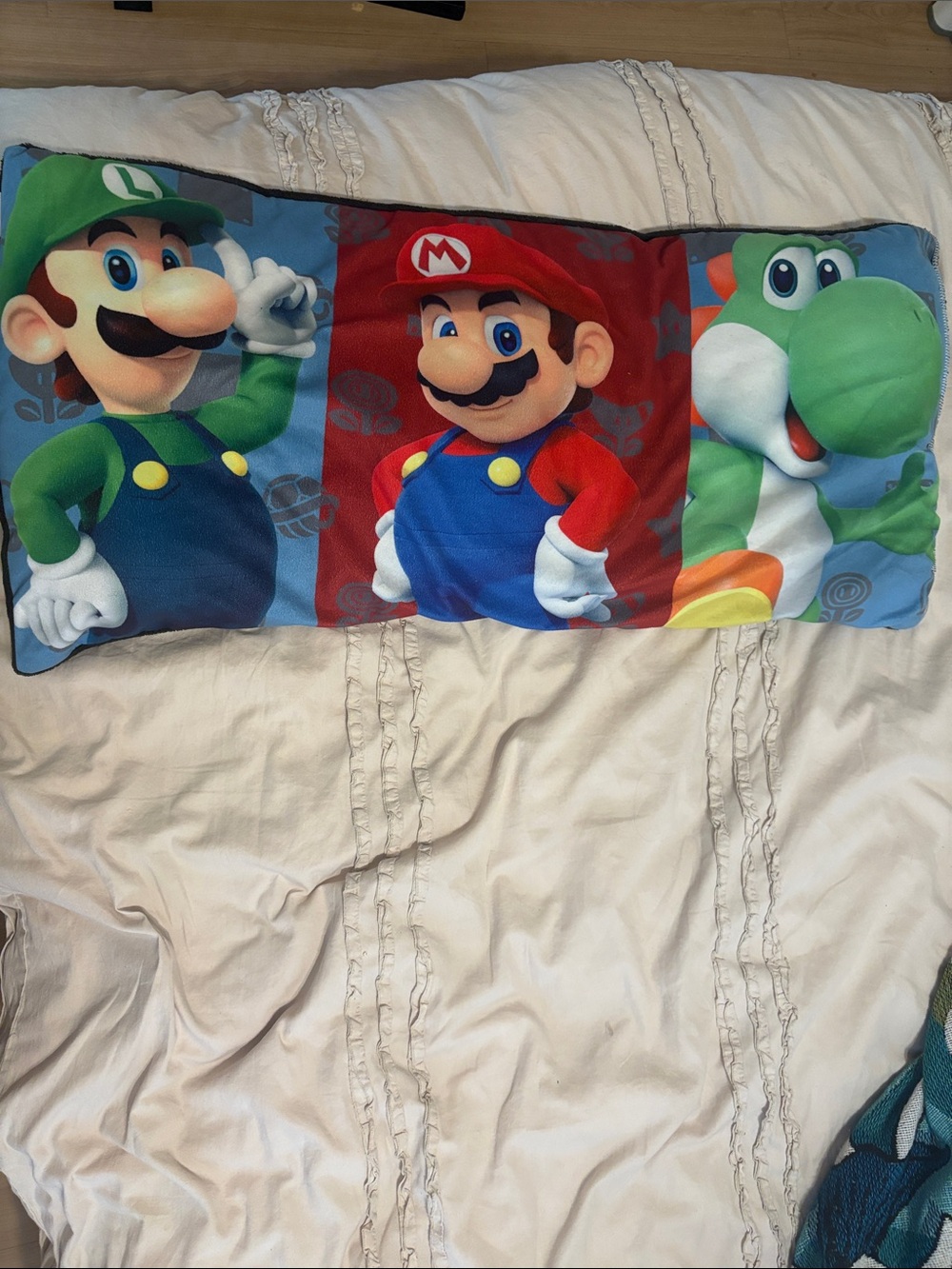 Super Mario Character body pillow - Mario, Luigi & Yoshi